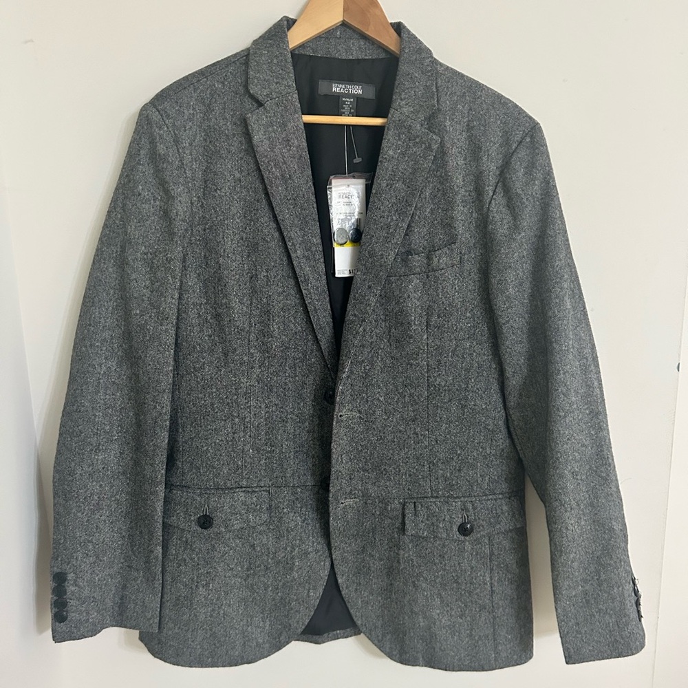 Kenneth Cole Reaction Men's Gray Sport Coat Blazer